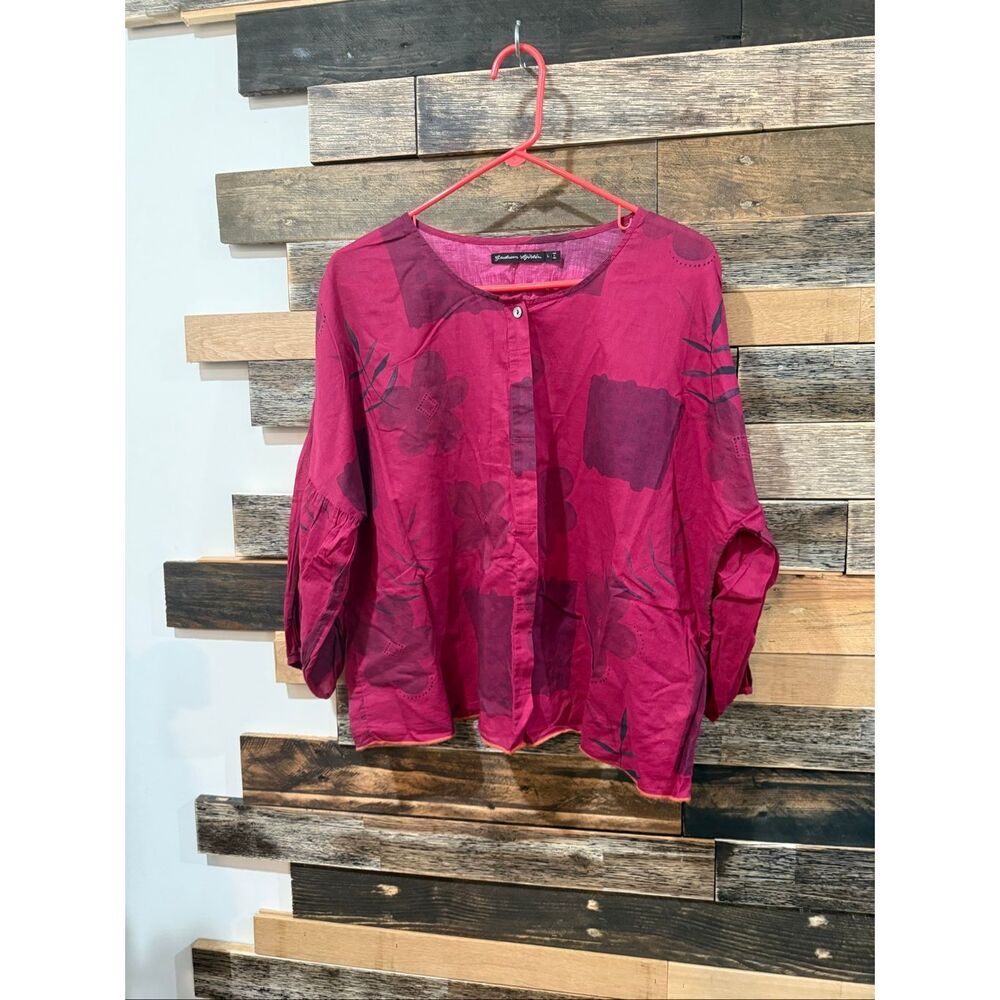 Gudrun Sjoden top blouse discoloration sz L
